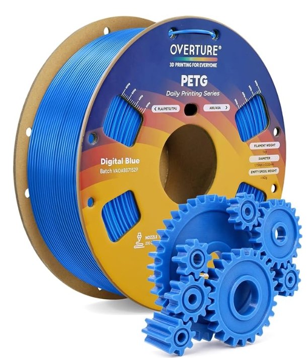 Overture PETG Filament 1.75mm Dimensional Accuracy